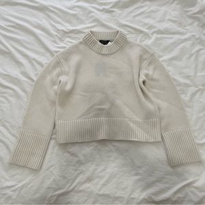 Lisa Yang cream medium weight cashmere sweater